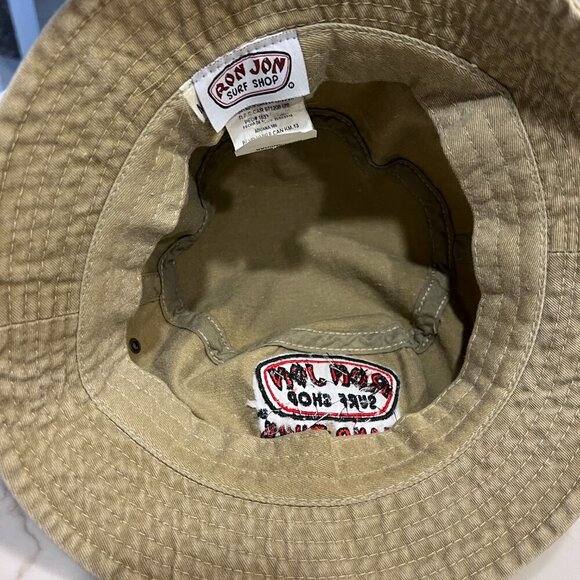 Ron Jon Surf Shop Grand Turk Bucket Hat Olive Green Embroidered Logo M/L - EUC - Picture 8 of 9